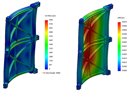Solidworks Simulation Stress & Displacement Analysis
