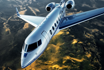 Jet in flight