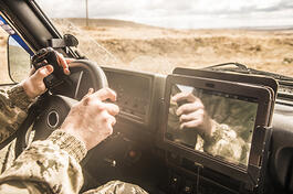 military ground vehicle driving