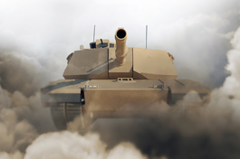 Tank in action