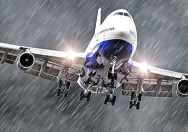Airplane in Storm Airplane in Storm