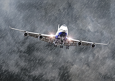 Airplane in Storm Airplane in Storm