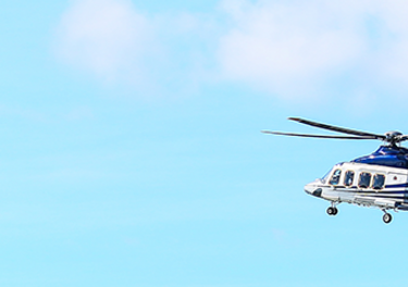 Helicopter landing on platform Helicopter landing on platform